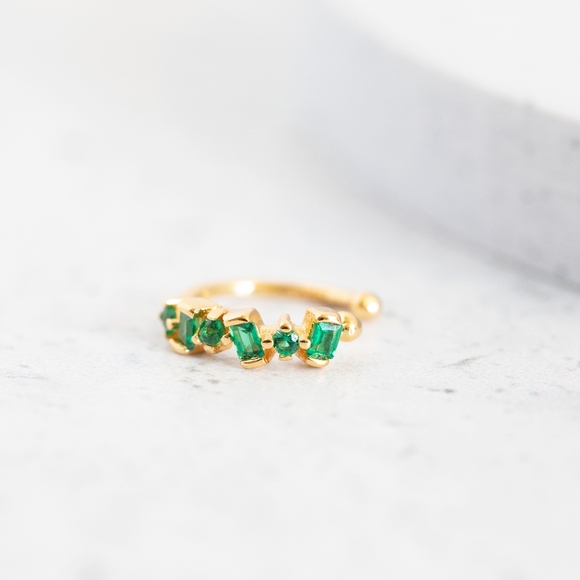 Verde Stone Ear Cuff (S925) - Picture 3 of 6